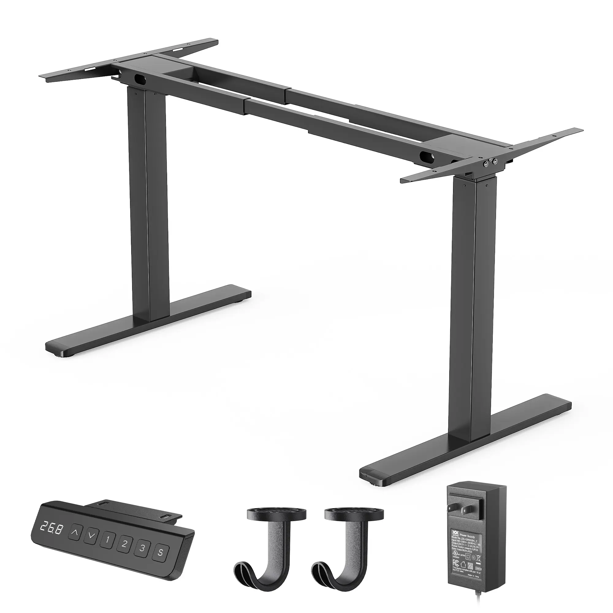 [Gamork] Electric Standing Desk Frame for Home or Office, Height and Length Adjustable Sit Stand Desk Legs Ergonomic Stand Up Desk Frame with 310lbs Powerful Motor & 3 Memory Settings,DIY Computer Desk Parts