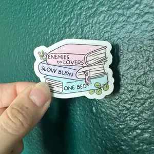 Book trope book stack sticker