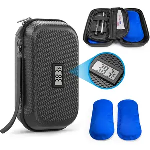 Insulin Travel Case TSA Approved, Refrigerated Medicine Travel Case with Temperature Display, Wrist Strap & 2 Reusable Ice Packs, Gift For Daily and Trip