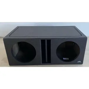 Elite Audio EBOX-BLVD10CP Center-Split Vented Dual 10” Subwoofer Enclosure - Polyurethane Bed Liner Finish, 3/4” MDF with 1” Front Baffle, Pro-Tuned Ports, High-Current Terminals for Enhanced Bass & Superior Sound Quality