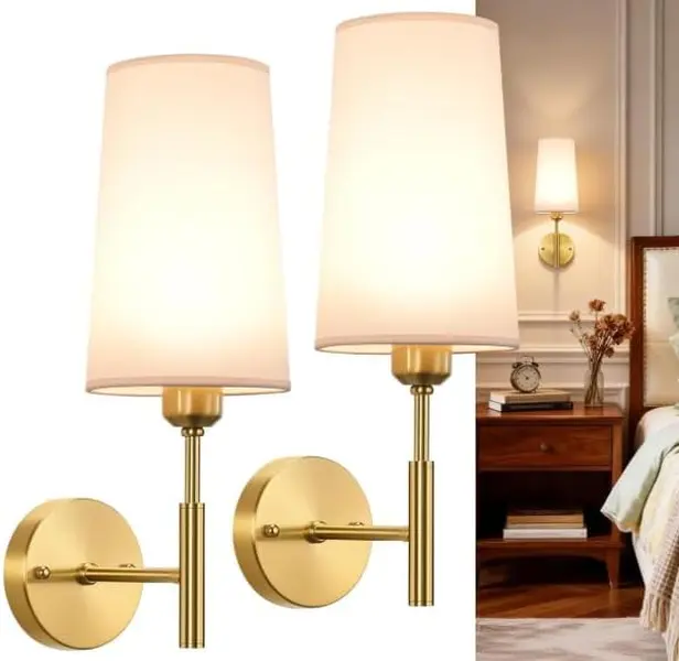 [Hot]New Medieval Modern Style Battery Powered Wall Lamp 2-piece Set Wireless Wall Lamp With Rechargeable Magnetic Bulb And Remote Control Adjustable 3-color Wall Lamp, Suitable For Bedroom, Living room, Corridor decoration