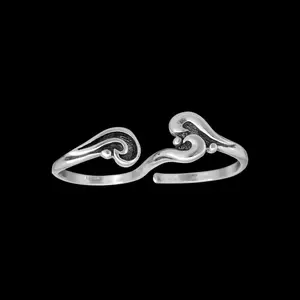 Unique Adjustable Double Ocean Waves Ring