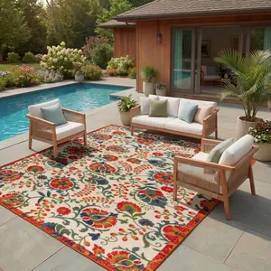 Nourison Aloha Floral Textured Outdoor Area Rug
