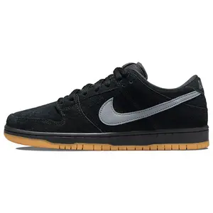 nike Nike SB Dunk Low "Fog" Retro Skate Shoes for Men Women Black Suede Cool Grey Leather Upper Mesh Lining Gum Rubber Outsole Iconic Design Heritage  two  tone Sneaker Athletic flats millie bobby brown lip potato candy leah stranger things rings Footwear