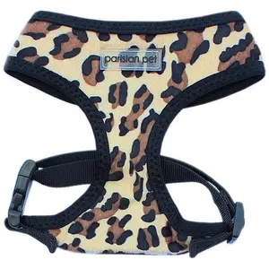 Parisian Pet 'Freedom Harness Leopard' for Dogs & Cats – Comfortable, Durable Adjustable Leopard Print Pet Harness