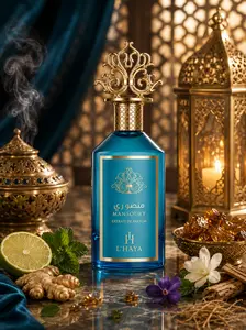 L'Haya Mansoury Extrait de Parfum, Luxurious Middle Eastern Fragrance with Pineapple and Ginger Notes, Long-Lasting Unisex Scent, 3.4 fl oz