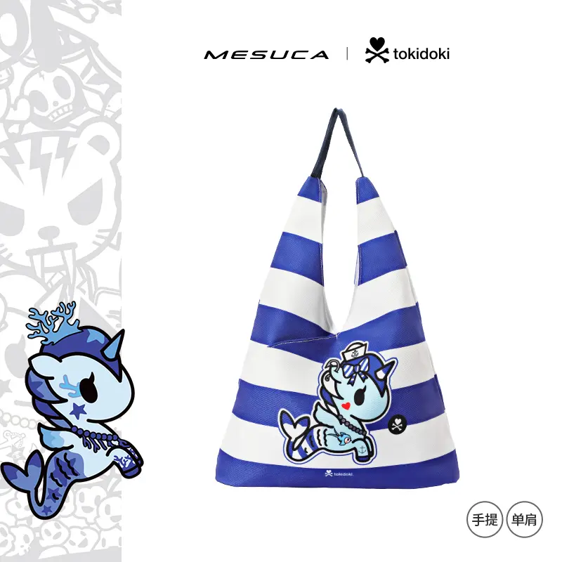Official Tokidoki Blue Canvas Bag | Aesthetic Kawaii Everyday   Versatile Cute Purse Bestie Gift durable shopping tote lightweight travel reusable Grocery Water-Resistant option christian easter weekender large capacity bento summer stylish luxury