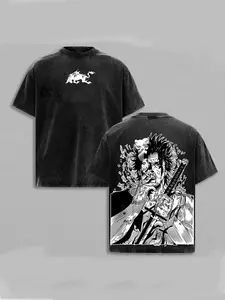 Men's Unisex Cotton Round Neck Apparel Top - Vagabond Musashi Miyamoto Samurai Graphic Print