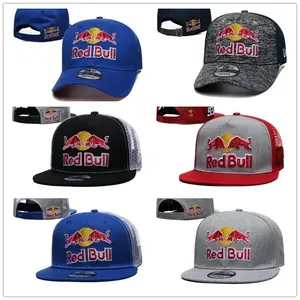 New F1 Red Bull Racing Hat RedBull Breathable Mesh Hat Embroidered Hip-Hop Sports Sun Visor Trendy Flat Brim Hat trucker cap baseball cap snapback cap for men
