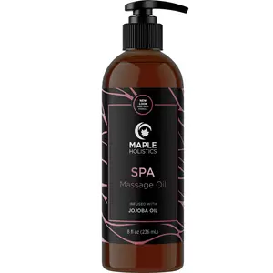 Maple Holistics Spa Massage Oil for Home or Professional Use Body Care Aroma Soothing Lavender Comfort Therapy Calming Jojoba Cosmetic Couples