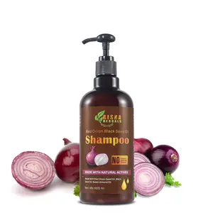 Bisha Herbals Red Onion Black Seed Oil SHAMPOO - Natural, Organic, Sulphate-free, Paraben-free - For men and women Haircare