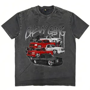Chevy Gang Graphic T Shirt Chevy Silverado Men's Cotton Tee Old School Chevy Tee Truck Shirt Classic Chevy Truck Casual Menswear 4X6GFV Gift for Him,Vintage oversized tshirt men