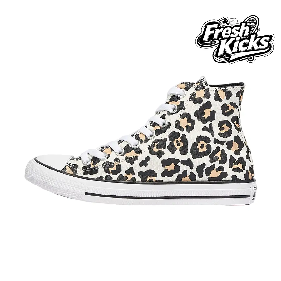 Converse Chuck Taylor All Star High 'Leopard'– Men's Lifestyle Sneakers – shoes for man  - Canvas Shoes, Lightweight Breathable Design, Comfortable Everyday Wear, Casual Street Style - back to school - A14939F