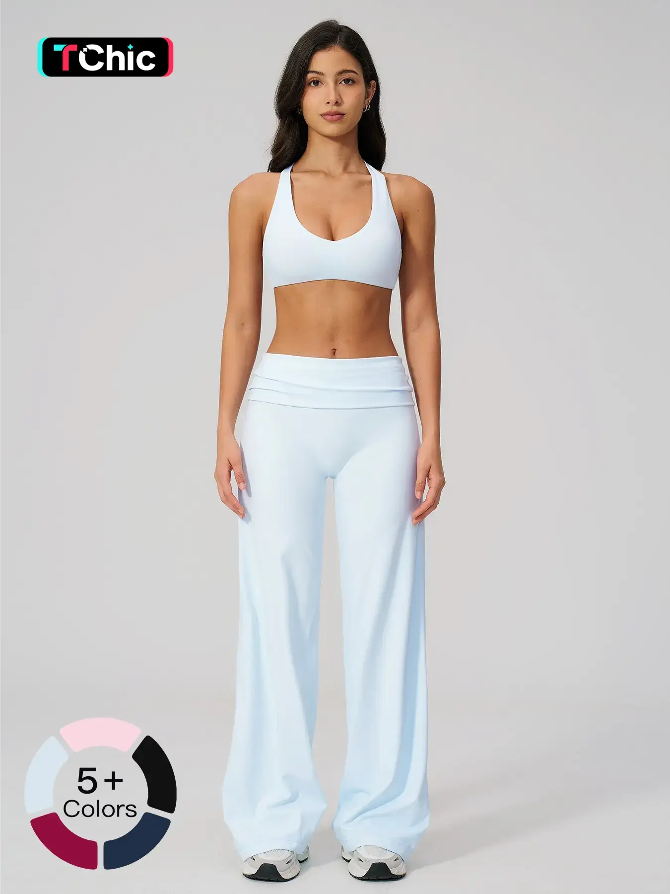 Women's Summer Fashion Yoga Set, Backless Sportswear, Quick-Dry Fitness Outfit, Versatile Activewear, Casual Workout Gear, Athleisure Set, Fitted Yoga Set