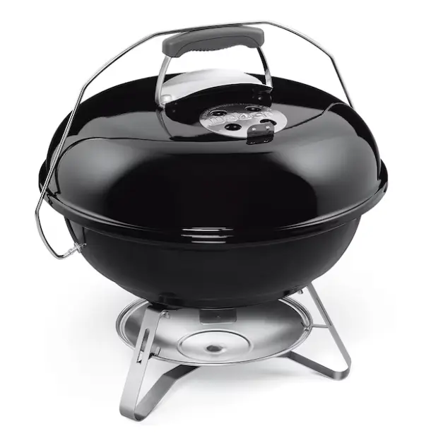 Weber Jumbo Joe 240-Sq In Black Portable Charcoal Grill, Lightweight Travel BBQ Grill with Porcelain Enamel Finish, Excellent Heat Retention, Easy Temperature Control and Compact Design for Outdoor Cooking, Camping and Tailgating