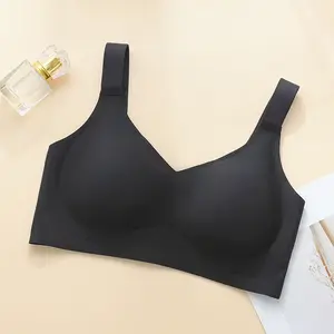 Jelly Support Seamless Bra for Big Breasts, Slim Fit, Push-Up Anti-Sagging, Wire-Free Underwear, Sports Bra, Breathable Ailanmeidie