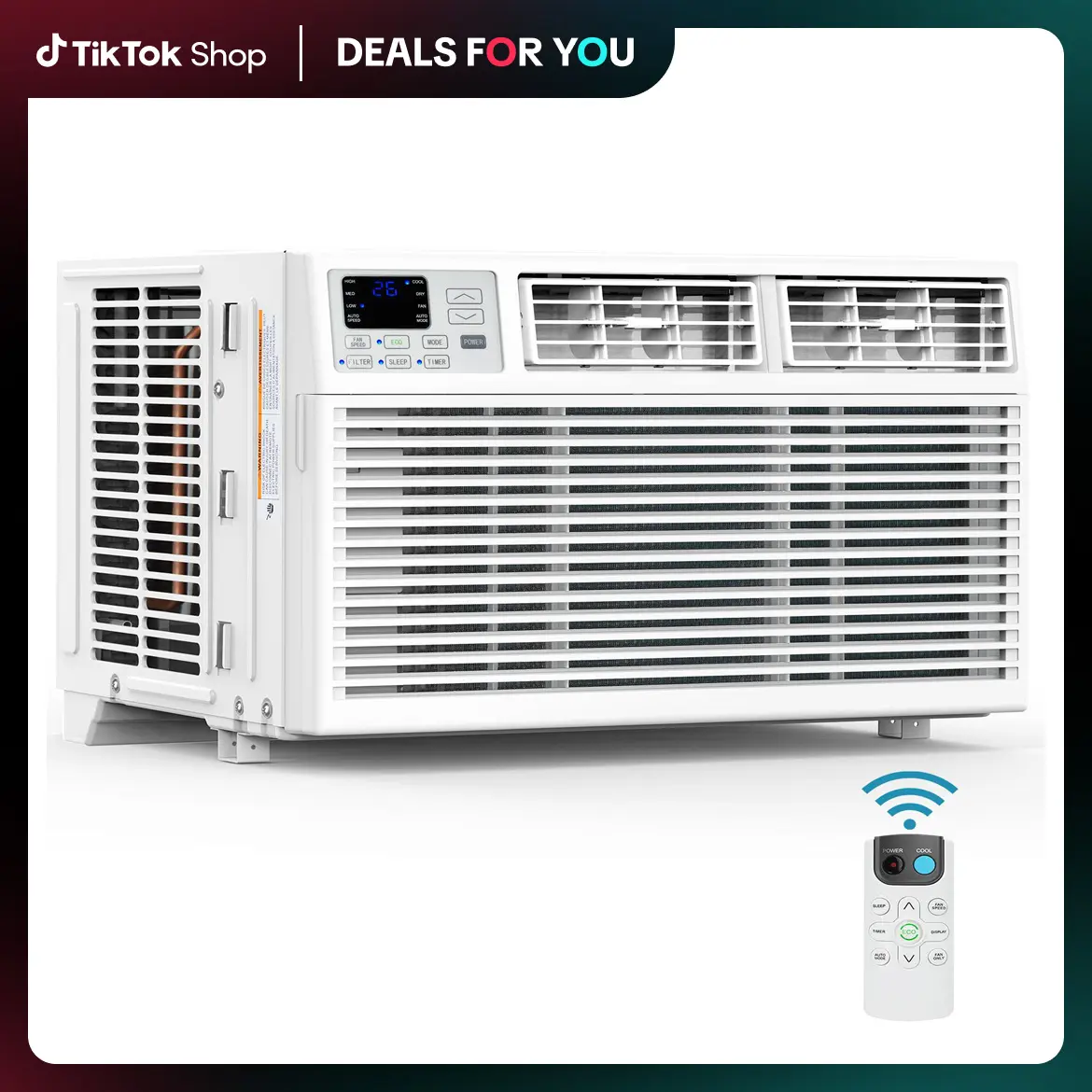 【Deals For You Days】COWSAR 5000-14000BTUs Window Air Conditioner, Window AC Unit Cooling up to 350sq.ft, 4 Modes and 3 Fan Speeds, 24H Timer, Remote Control, Quiet Operation, Reusable Filter summerwins
