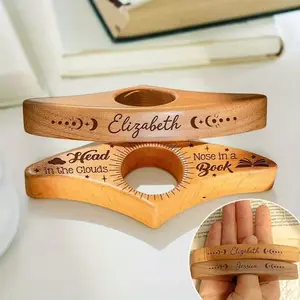 Personalized Wooden Book Page Holder, Desktop Decorative Ornament, Handmade Reading Stand, Ideal Gift for Book Lovers, Unique Holiday Gift