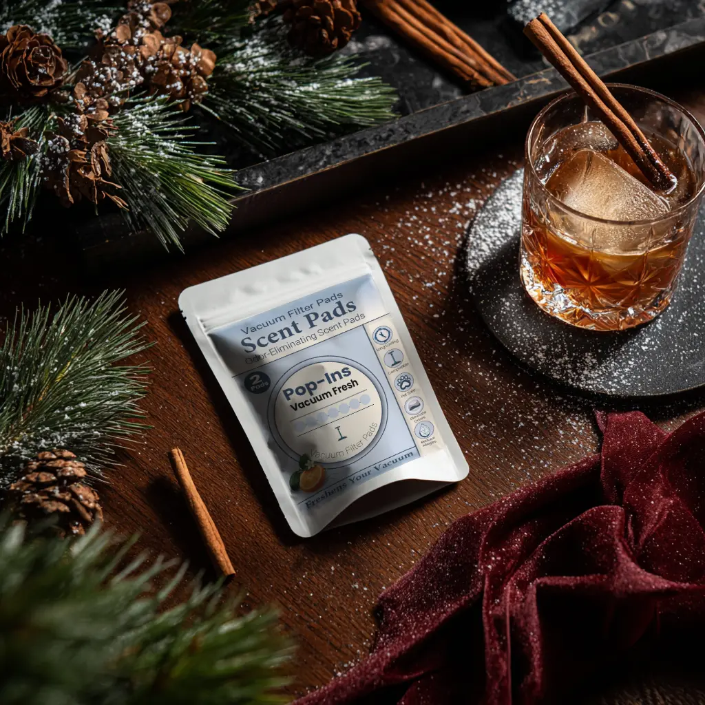 North Pole Noir vacuum scent – holiday speakeasy vibes with palo santo, whiskey barrel, suede & warm spices. Christmas couture that’s more naughty, than nice.
