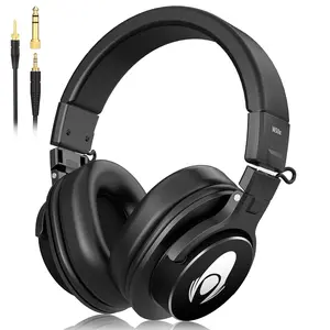 Talomen W50X Over Ear Headphones for Studio Monitoring, Professional Wired Closed-Back with Detachable Cables, High-Fidelity Audio for Mixing, DJing, Mastering