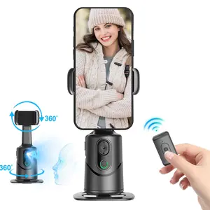 Auto Tracking Phone Holder, 360 Rotation Fast Face & Object Tracking Camera Mount, Portable Smart Selfie Stick for Phone Video Live Streaming