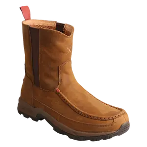 Twisted X 8" Pull On Hiker- Distressed Saddle Work Boots MHKB003