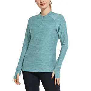 baleaf Women's Quick Dry Shirts Long Sleeve for Running Hiking Workout UPF50+ SPF Lightweight Pullover Activewear Cycling