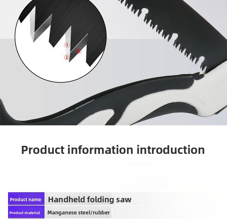 Hand Saw for Tree, 300mm Folding Saw, High-Manganese Steel Teeth for Smooth and Precise Cuts, Portable Camping Saw for Camping, Gardening & Carpentry