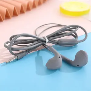 3.5 mm Jack Wired Stereo Headset, Universal In-Ear Earphones with Mic, Silicone Sport Music Earbuds, Metal Connector for Android Smartphones