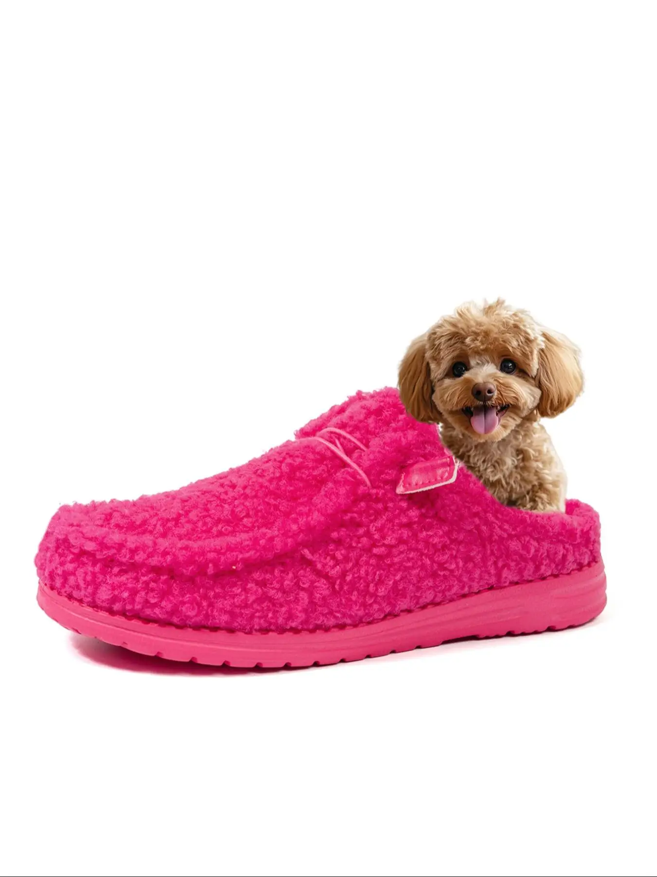 Women's Solid Color Plush Lined Slippers, Casual Soft Comfortable Home Slippers, Warm Slippers for Indoor & Outdoor Use for Winter