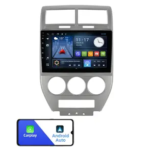 Android 13 Car Stereo for 【Jeep Compass Patriot 2007 2008 2009】 with 10.1 Inch Touchscreen Radio Built-in Wireless Carplay/Android Auto/GPS/WiFi/Bluetooth 5.4/FM/SWC/Backup Camera