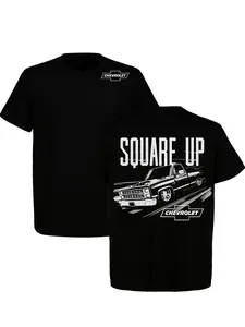 Men's Printed Crew Neck Short Sleeve T-Shirt, Vintage Style Chevrolet Gang Truck Tee, Casual Summer Fashion Gift for Him