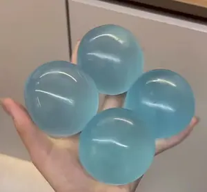 Coconut Oil Stress Ball Squishy,2026 New Coconut Oil Slow Rising Squishy, Clear Jelly Sticky Handmade Crunchy Fidget Stress Ball, Portable Odorless Easy to Clean