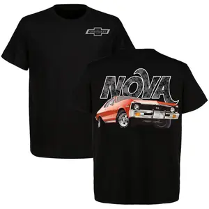 Retro Chevrolet Nova T-Shirt Muscle Car Racing Tee Men Cotton Short Sleeve 90s Styled Streetwear