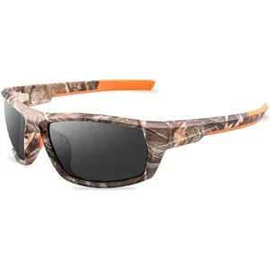 Polarized Camo Sunglasses for Men Women Fishing  Outdoor UV Protection Glasses