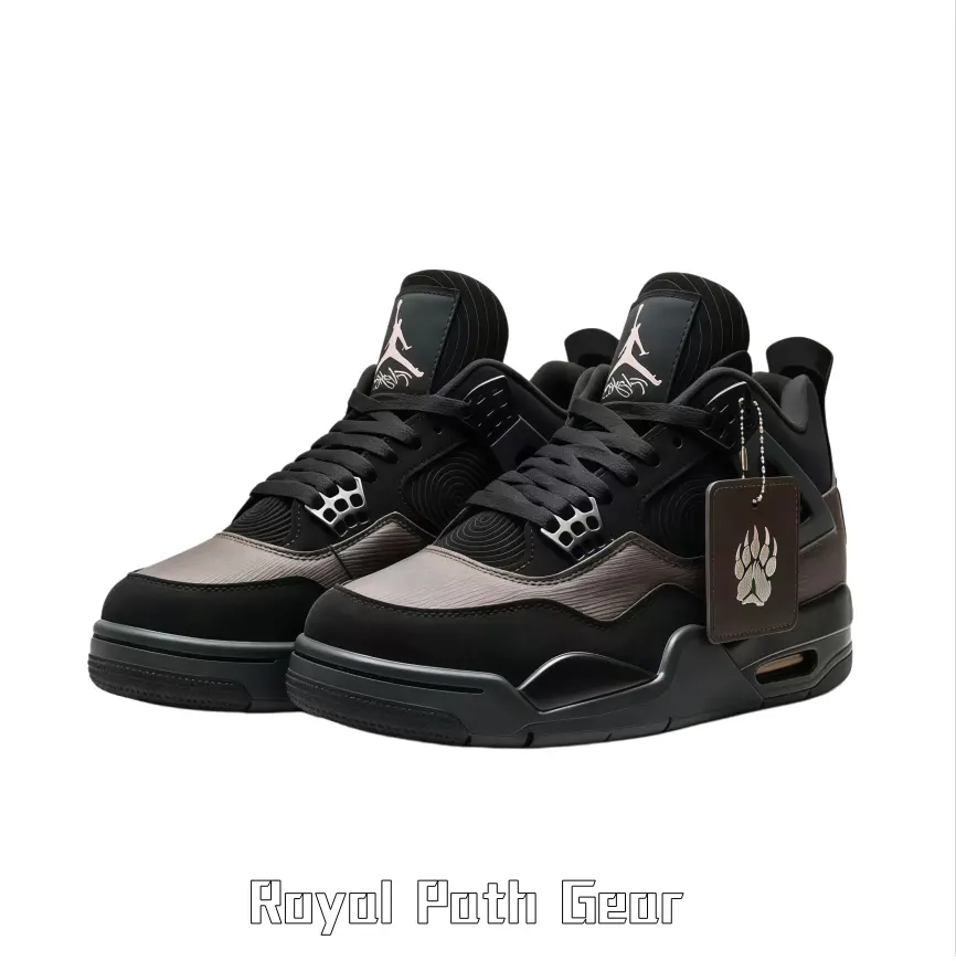 Brand New Black Gradient Brown Mid Top Basketball Sneakers Breathable Woven Mesh Surface Air Cushion Soft Landing Shock Absorb Reinforced Ankle Support Heavy Duty Anti Slip Rubber Sole For Dark Street Style Ball Training Summer Daily Wear Full Size