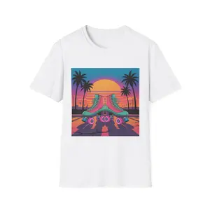 Retro Roller Skating T-Shirt, Vintage Roller Skater Tee, 80s Nostalgia Shirt, Summer Vacation Outfit, Fun Gift for Skating Enthusiasts
