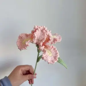 Adorable Yarn Flowers, Random Color Crochet Flower Bouquet, Hand-Woven Blooms for Party Decorations, Perfect for Weddings