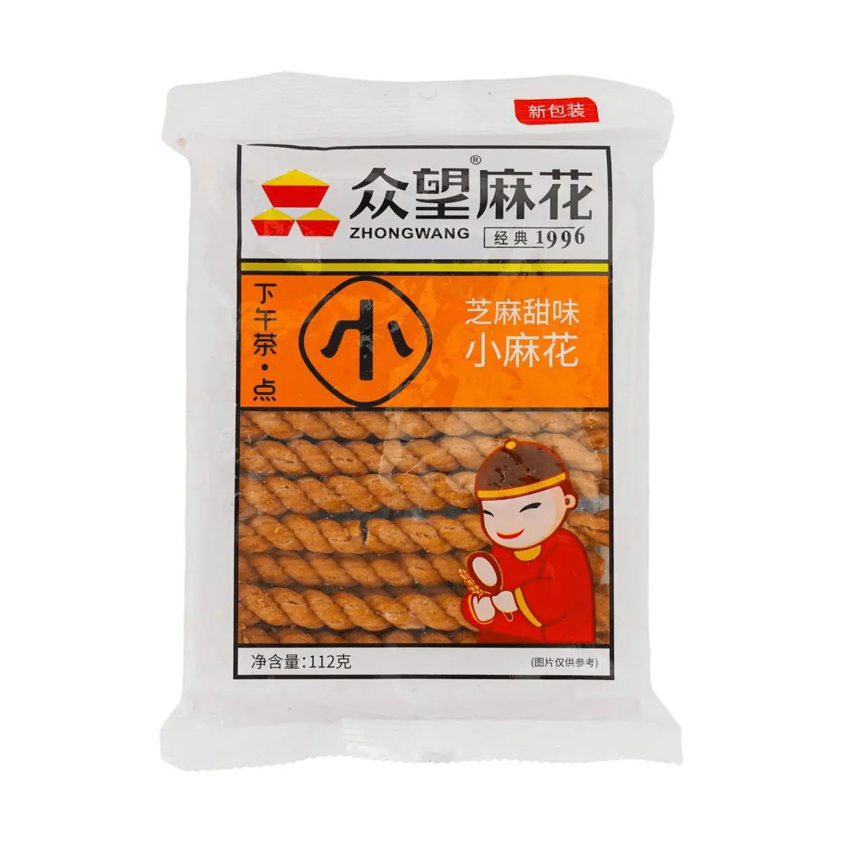ZHONGWANG Low Sugar Sesame Twists 4oz Random Packaging Snack