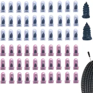 60pcs Tire Repair Rubber Nails, Vacuum Tire Repair Tool Set Spiral Rubber Screws, Fast Self-Repair Kit, Puncture Repair Kit for Cars Trucks Motorcycles Tractors Automotive Vehicle Tool, Tire Repair Kits