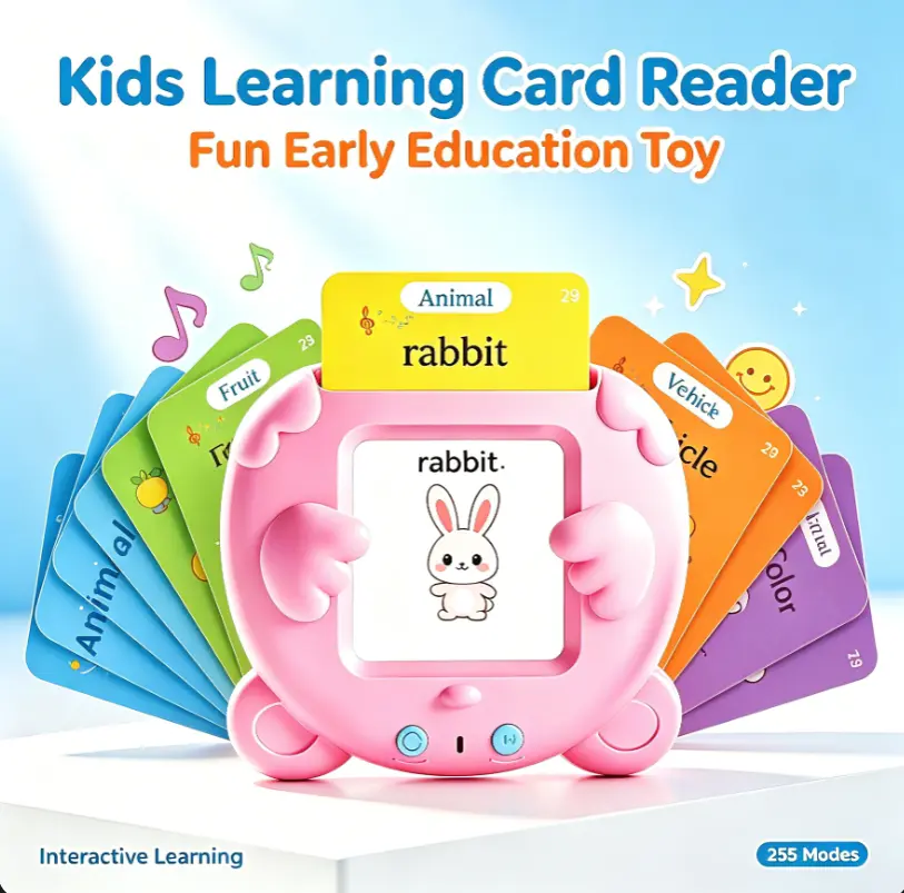 Toddler Talking Flash Cards Learning Machine | 255 Sight Words Flashcards for Kids Ages 2-6, Educational Interactive Reading Toy, Autism Speech Therapy, Preschool ABC Vocabulary Learning Device, Montessori Early Learning Gift for Boys Girls