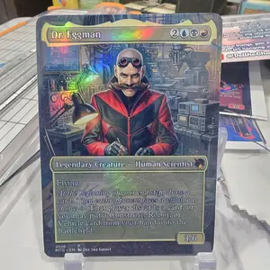 Dr. Eggman (Jim Carrey from Live action Somic Movie)  Custom Proxy MTG Card Fan-Made for Commander Cube & Casual Play Standard MTG Size