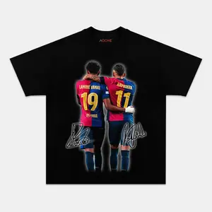 Raphinha & Lamine Yamal Graphic Tee, Unisex Shirt, Using 100% Cotton, Gift For Fans