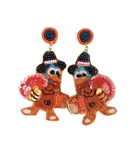 Thanksgiving Bead Earrings for Women - Fall and Turkey Themed