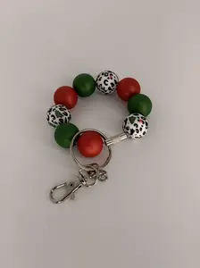 Beaded Holiday Fingerlet Keychain