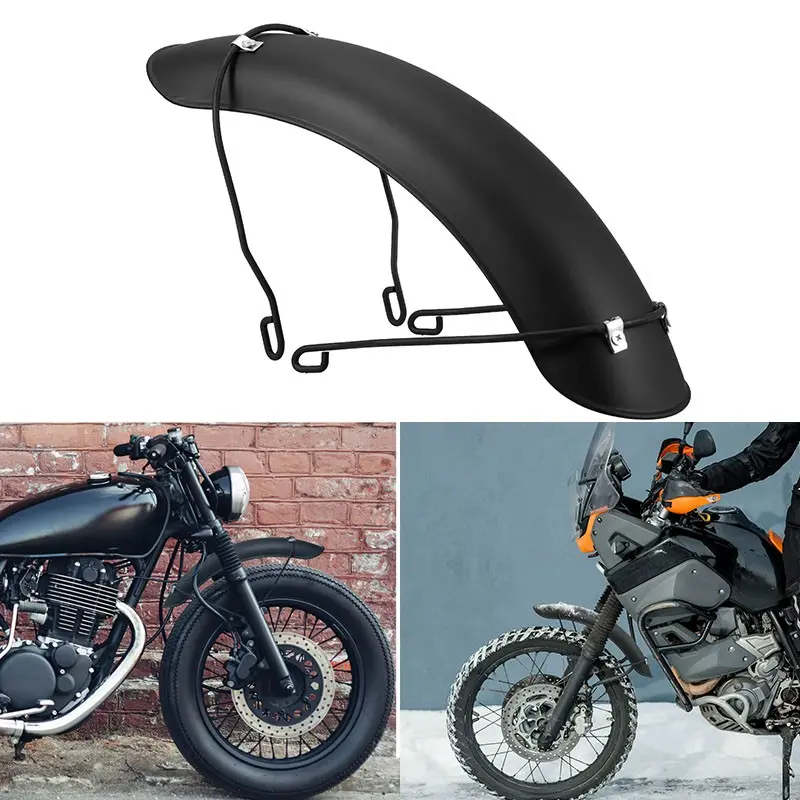 Universal Motorcycle Retro Modification Front Mudguard, Metal Mud Shield 16-18 Inch, Compatible with All Models, Durable and Stylish Design