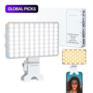 Portable LED Smartphone Fill Light, 1 Set Rechargeable LED Selfie Light with Front Clip, LED Video Light with 3 Light Modes, Selfie Lamp, Studio Light, Selfie Panel Light, Cell Phone Light #GLOBAL PICKS