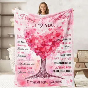 Birthday Gifts Ideas for 11 Year Old Girls, 11-Year-Old Girl Birthday Gifts, Cool Bday Presents for 11 Yr Old Girls, 11th Bday Decorations Throw Blanket 50"X60"