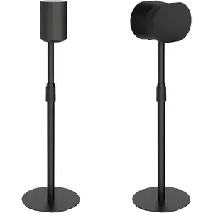 26.9"-42.6" Height Adjustable Speaker Stands Compatible with SONOS Era 300 and Era 100, Floor Stands with Cable Management, Speaker Mount, Black, 2 Pack (Pair)
