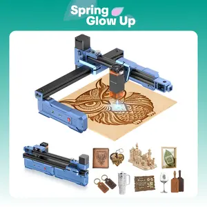 Artilume T1 Foldable Laser Engraver, No Assembly Required, Portable Use Anywhere, 10000mm/min Movement Speed, 0.01mm Accuracy, 200×150mm Working Area for Wood, Leather, Acrylic, and Coated Metal — Ideal for DIY & Small Businesses